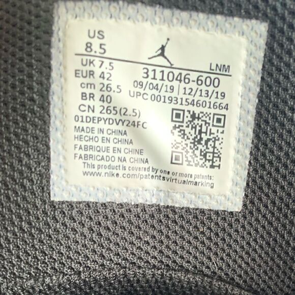 Size 8.5 - Nike Men’s Air Jordan Dub Zero Toro Bravo 311046-600 - Picture 6 of 6